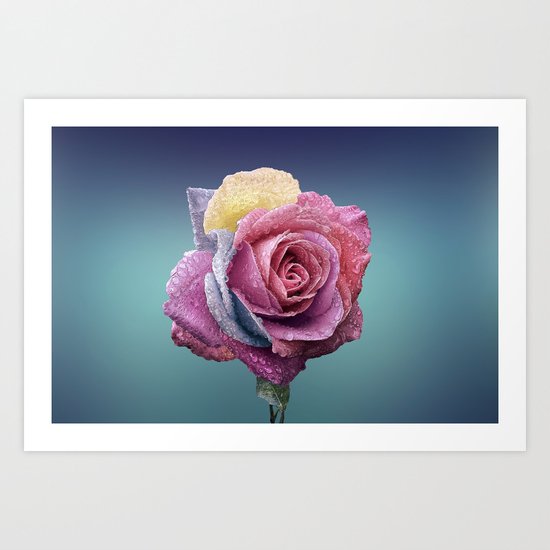 pastel rose Art Print