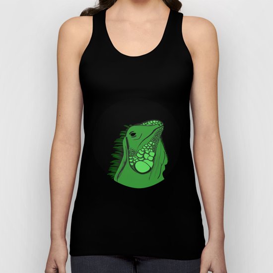 Green Iguana Illustration Unisex Tank Top