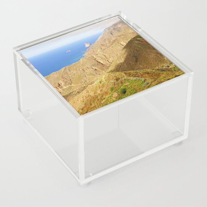 Mountains and Sea Landscape in Tenerife Acrylic Box