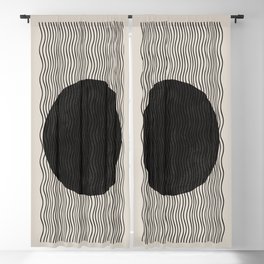 Woodblock Paper Art Blackout Curtain