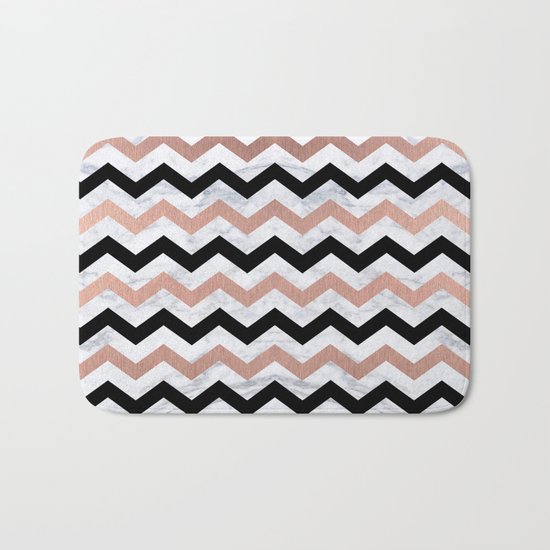 Luxury Trendy Chevron Bath Mat