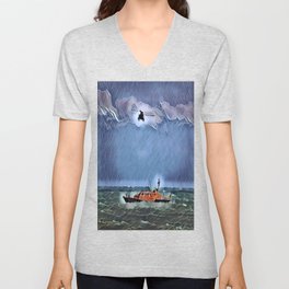 RNLI/Chinook Incoming In Gemstone V Neck T Shirt