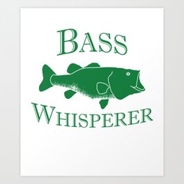 Funny Fishing product - Bass Whisperer Art by Jake's Merch | Society6