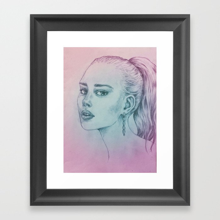 face color Framed Art Print