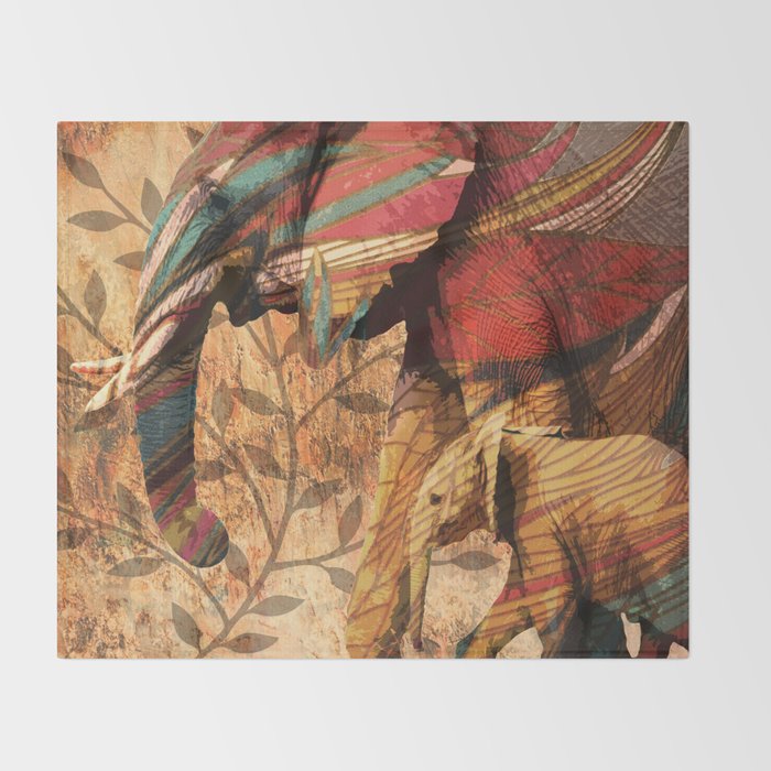 African Patterned Elephants Throw Blanket By Inspiredimages Society40 Interesting Patterned Blanket African Patterned Elephants Throw Blanket By Inspiredimages Society40 Interesting Patterned Blanket