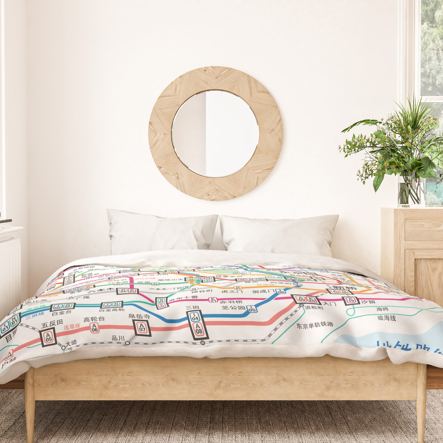 Tokyo Subway Map Duvet Cover By Dizzy Moments Society6