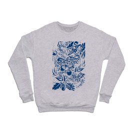 Beta Fish Leaf Print Crewneck Sweatshirt
