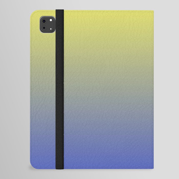 Modern Royal Blue And Yellow Gradient Ombre Pattern Trendy Solid Color Abstract iPad Folio Case