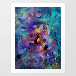 Where is Vincent ? Abstract 3D Mystic Art Art Print
