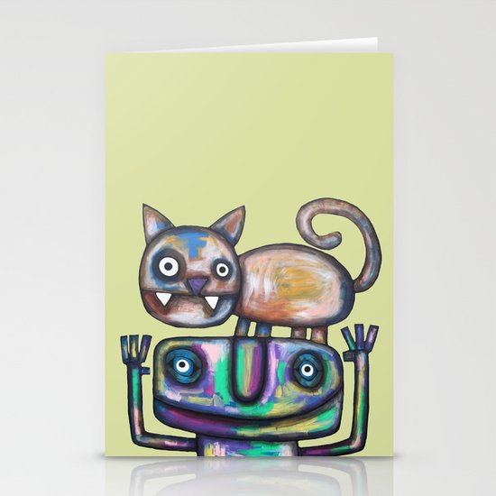 Juggler with Cat Stationery Cards