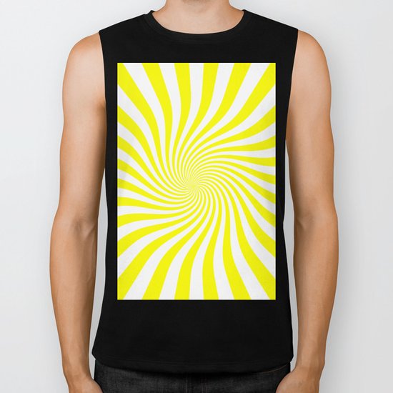 Swirl (Yellow/White) Biker Tank