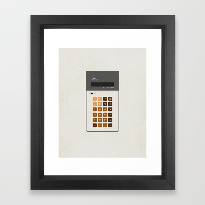 Vintage Calculator Series: “Alpha” Framed Art Print