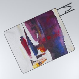 abstract blue gradient painting  Picnic Blanket