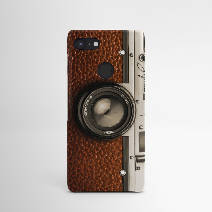 Classic camera with light brown leather for phone case Android Case