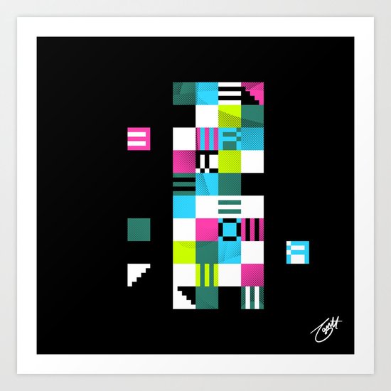 Something Other 1 On Black Art Print