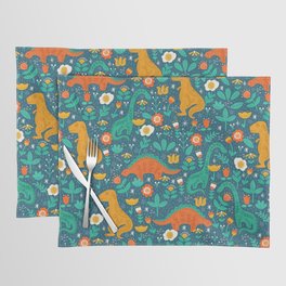 Folk Floral Dinosaurs - Primary Placemat
