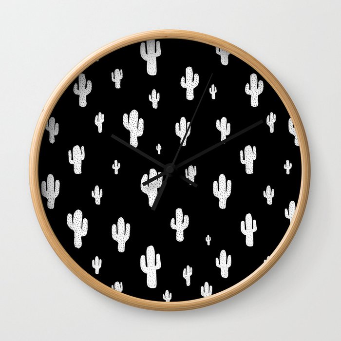 Mesa - white on black Wall Clock