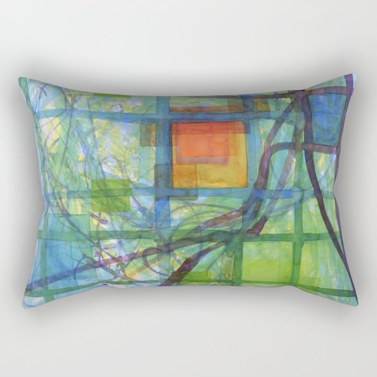Captured Squares Rectangular Pillow