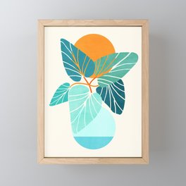 Tropical Symmetry Retro Botanic Framed Mini Art Print