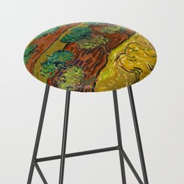 Vincent van Gogh "Olive trees on a hill" Bar Stool