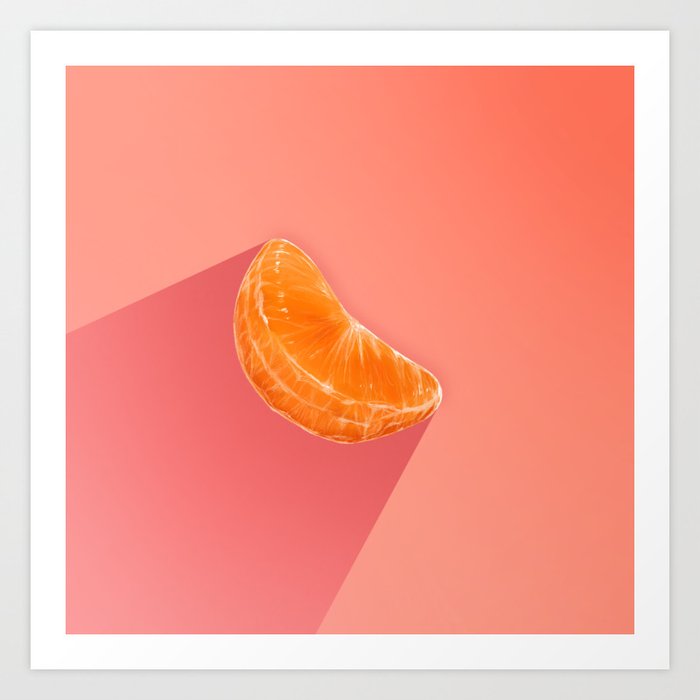 A Single Slice of Mandarin Art Print