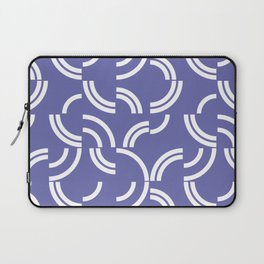 White curves on very peri background Laptop Sleeve