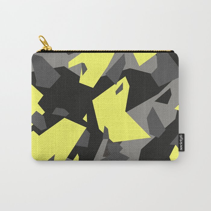 Black\Grey\Yellow Geometric Camo Carry-All Pouch