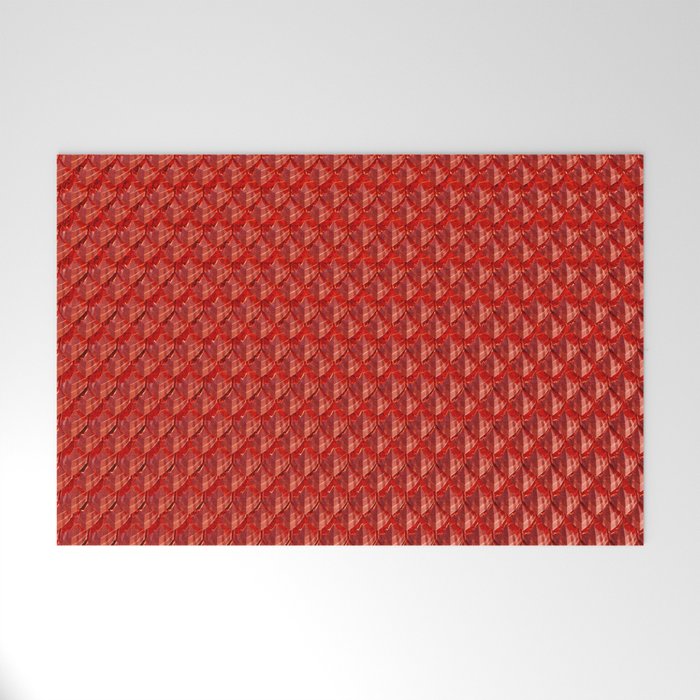 Red Dragon Scales Welcome Mat