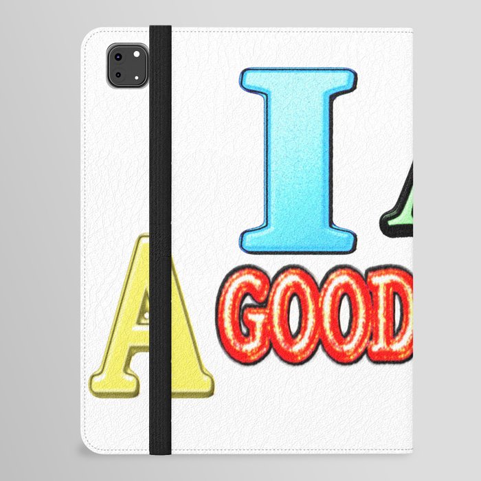 Cute Expression Artwork Design "GOOD PERSON" Buy Now iPad Folio Case