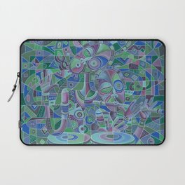 Drummer and the Flutist V music painting Laptop Sleeve
