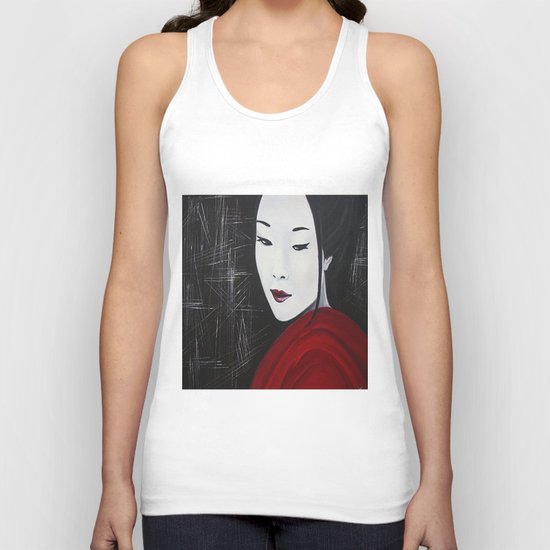 Japanese Beatufil Girl Unisex Tank Top