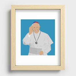 Pope Francis - San Lorenzo version Recessed Framed Print