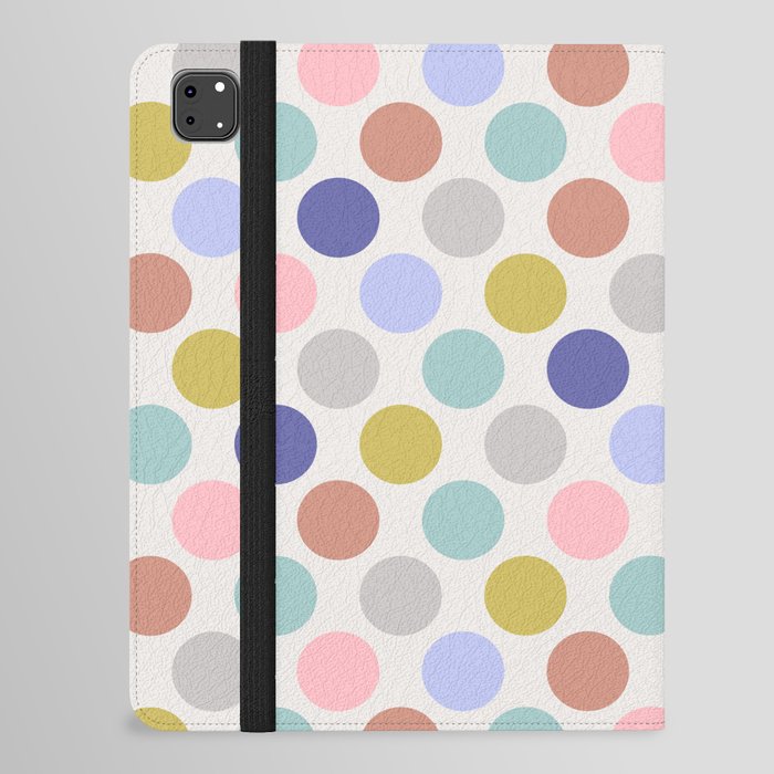 SPRING DOTSY POLKA DOT PATTERN with VERY PERI PURPLE AND PASTELS iPad Folio Case