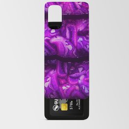 Purple Glitch Stripes Android Card Case