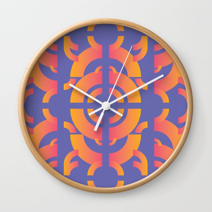 Sunset Rainbow Arches Wall Clock