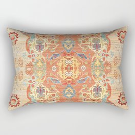 Fresh orange and blue oriental carpet Rectangular Pillow