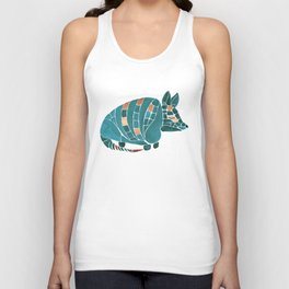 Armadillo - Turquoise and Copper Unisex Tank Top