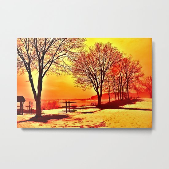 Autumn Lake Metal Print