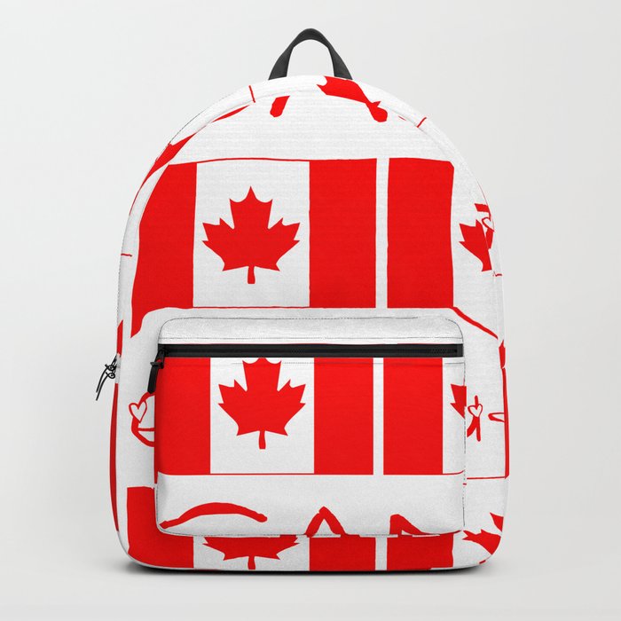 Canada Day Maple Leaf Pattern Canadian Flag Backpack by