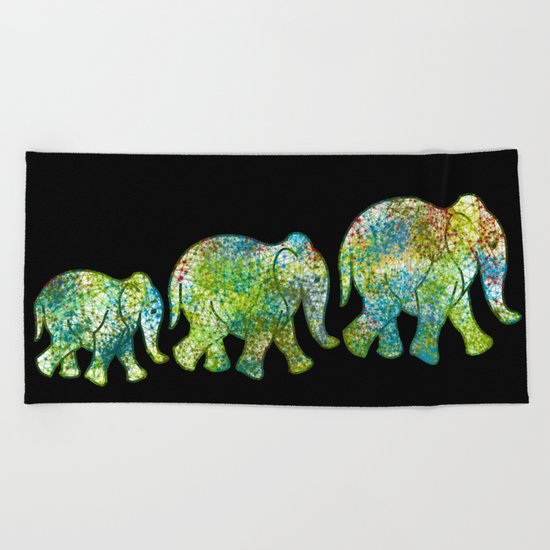 elephant 1 Beach Towel