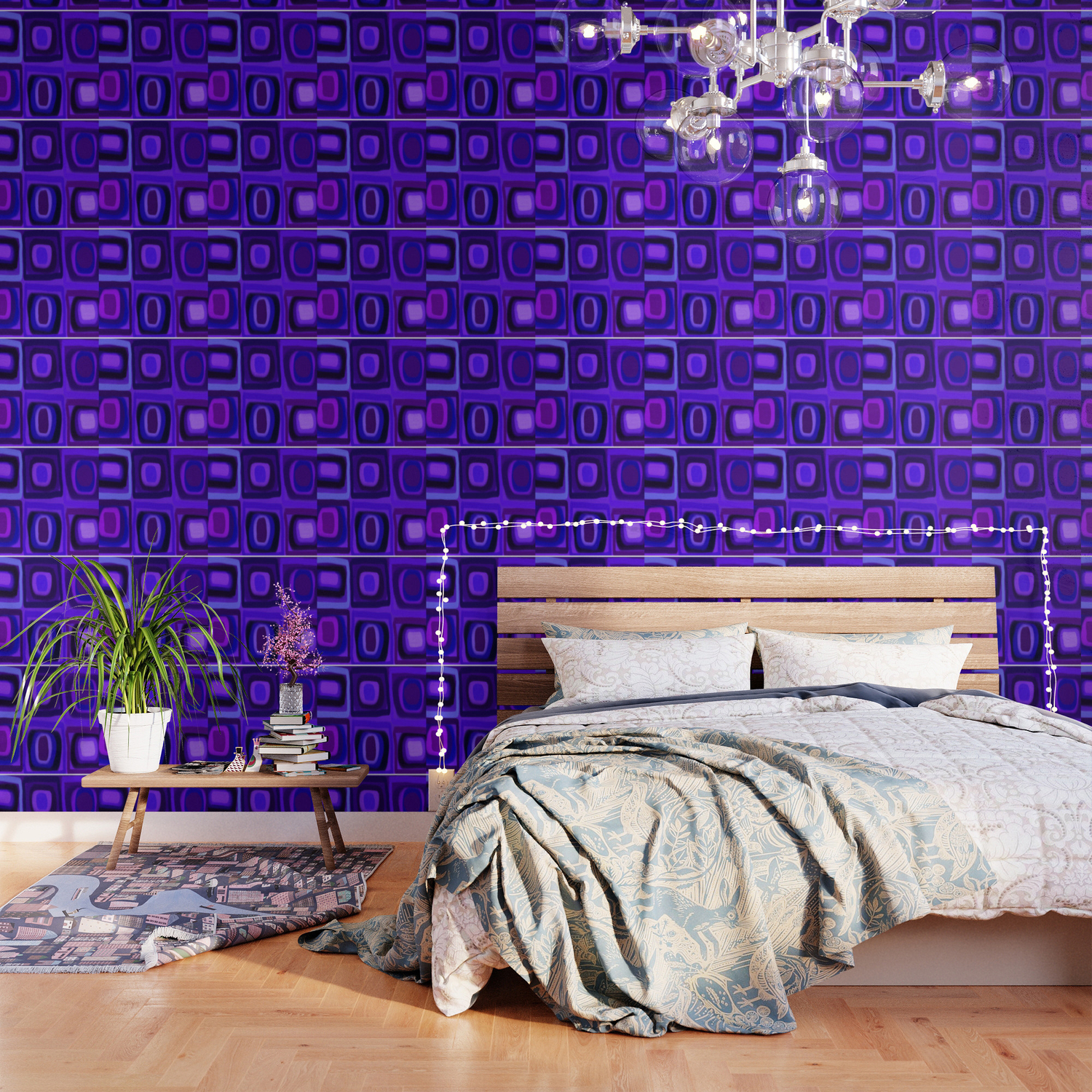 Violets In Blue Windows Wallpaper By Katherinefriesen Society6