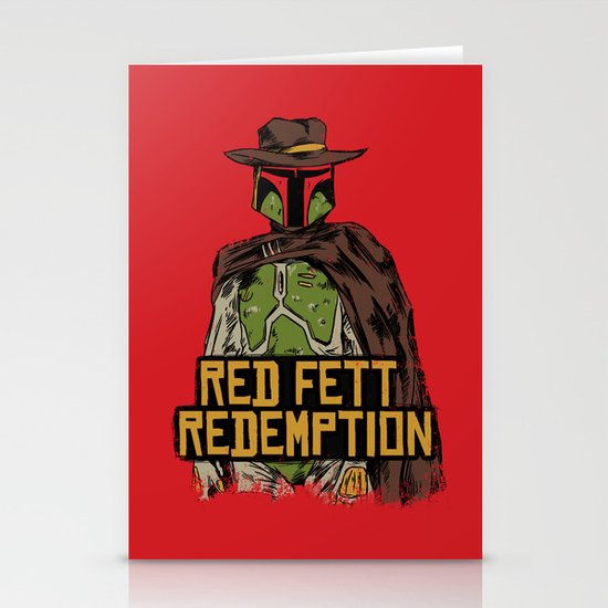 Red Fett Redemption Stationery Cards