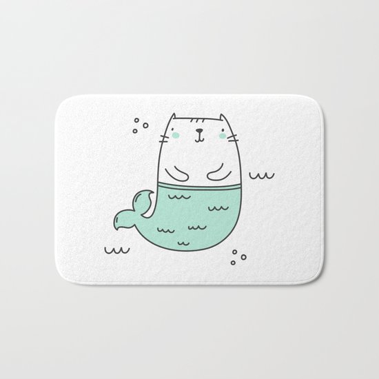 Merkitty Mint Green Bath Mat