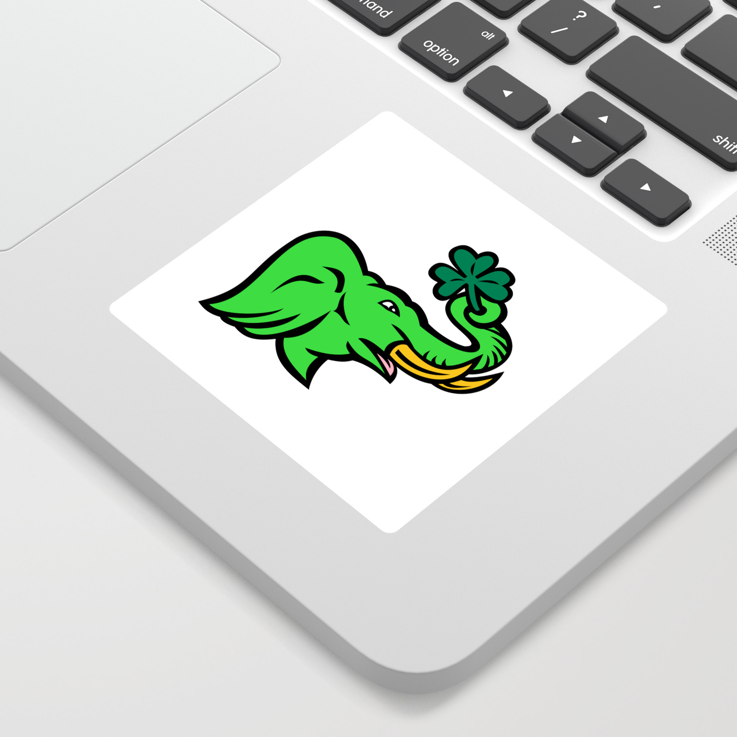 Green Elephant Shamrock Icon Sticker By Patrimonio Society6