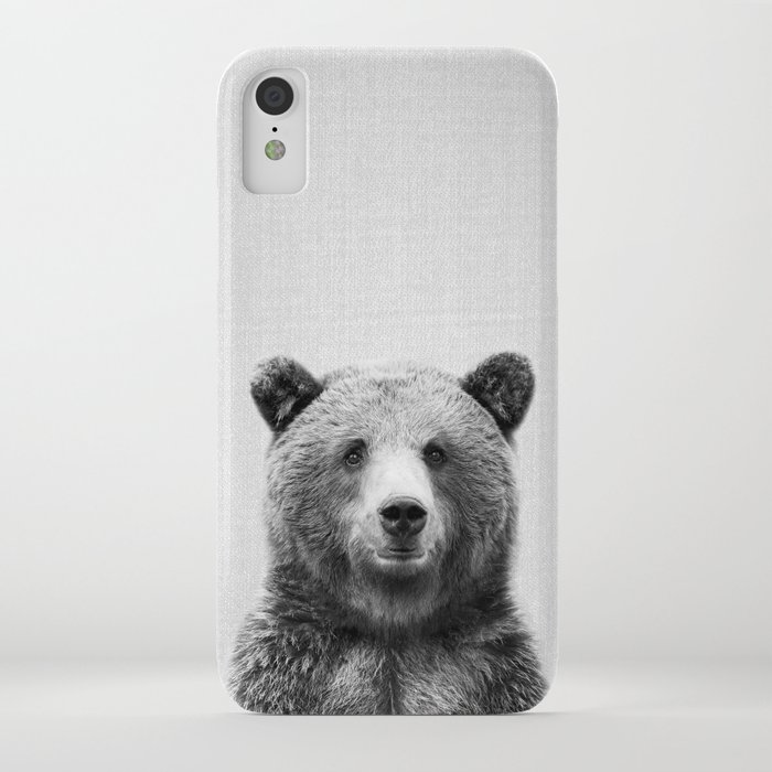 Grizzly Bear - Black & White iPhone Case