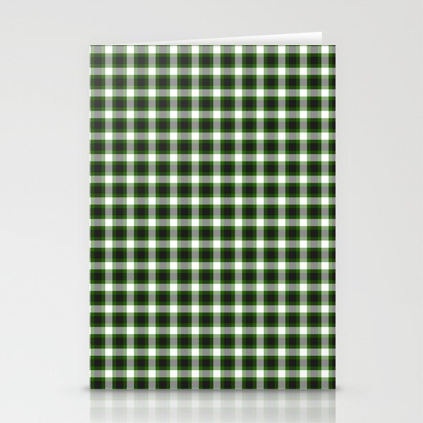 Green And Black Buffalo Plaid,Green And Black Pattern,Green And Black Plaid,Green And Black Gingham Checks, Stationery Cards