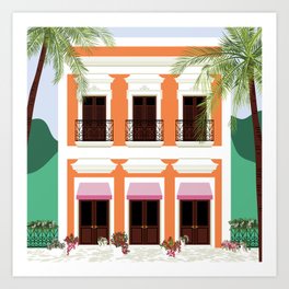 Puerto Rico Orange House Art Print