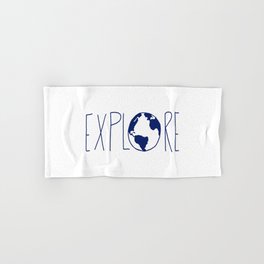 Explore the Globe x Ocean Blue Hand & Bath Towel