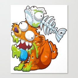 Zombie dog and dead fish smashers Canvas Print