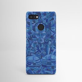 The Blues Band II very blue painting of music band Android Case